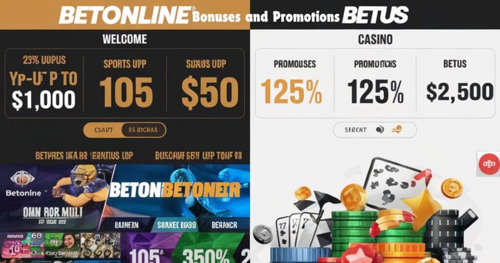 Bonuses and Promotions: BetOnline vs BetUS