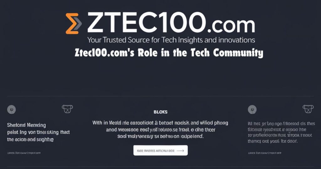 Ztec100.com's Role in the Tech Community