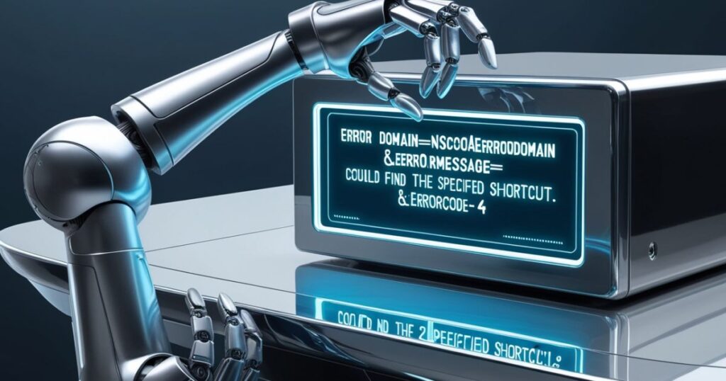 Why Does This "Error errordomain=nscocoaerrordomain&errormessage=could not find the specified shortcut.&errorcode=4" Occur?